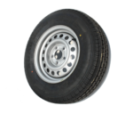 Sommerdekk + felg 14-tommers, 5 bolter, 185R / 14C for biltransporthengere og maskinhengere